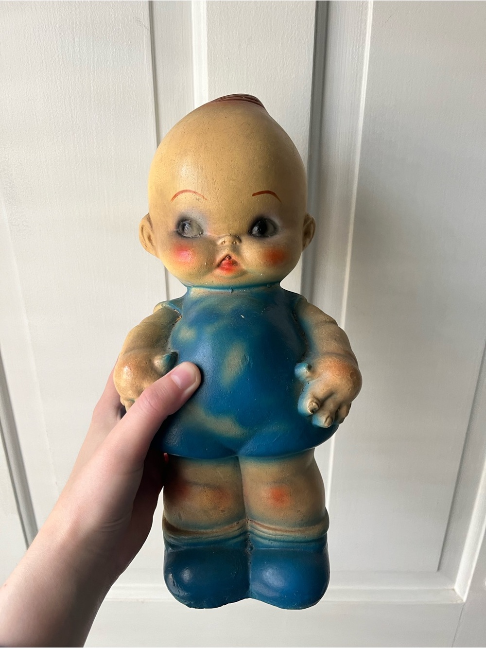 VTG Large Kewpie Chalkware Baby Doll Figurine with Wings Collectible Toys Decor